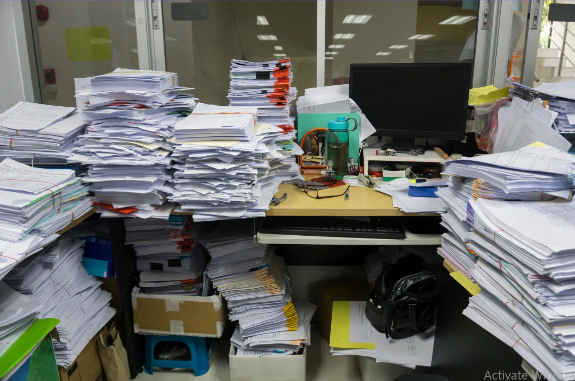 Bureau mal rangé